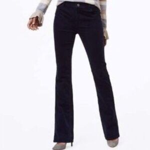 Ann Taylor Loft Curvy Boot Mid Rise Black Corduroy Pants Size 14L